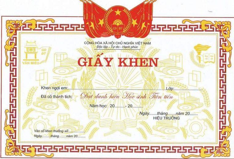 Ảnh Giấy Khen